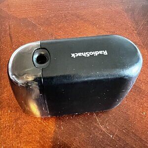 RadioShack Black Battery-Powered Electric Pencil Sharpener Compact Desktop Tool